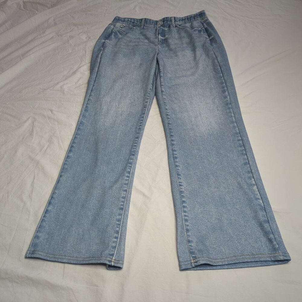 Seven7 Illusion Wide Leg Lightwash Jeans, Size Medium